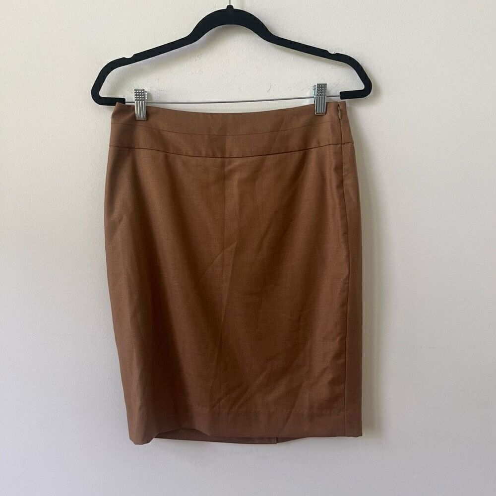 NWT The Limited Women's Brown Solid Knee Length Lined Pencil Skirt Size 4